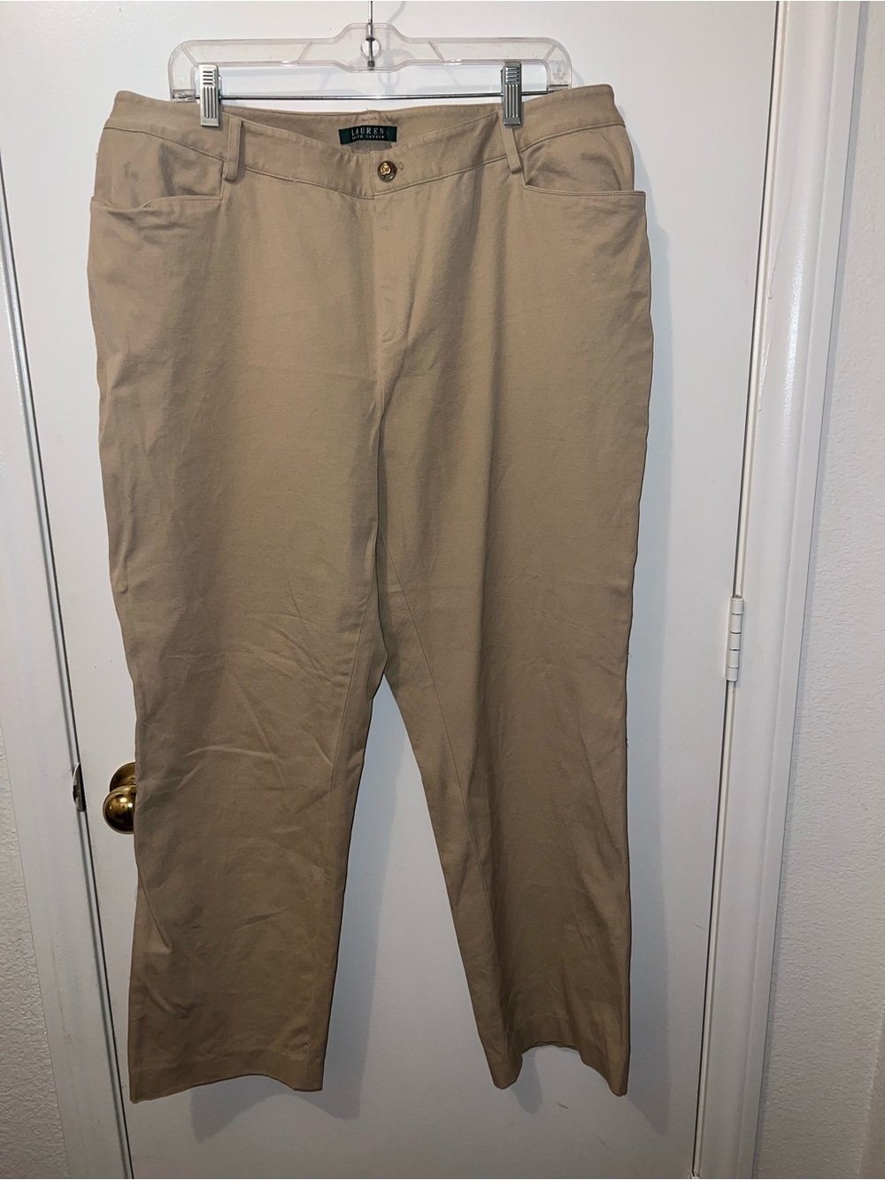 Lauren Ralph Lauren Khaki Straight Leg Pants